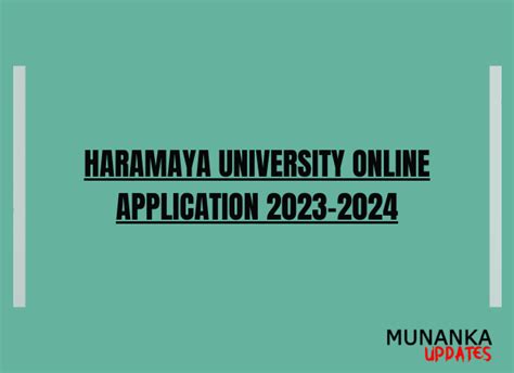exit.haramaya university online application